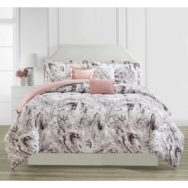 CosmoLiving by Cosmopolitan Marble 6 Piece Comforter Set & Reviews
